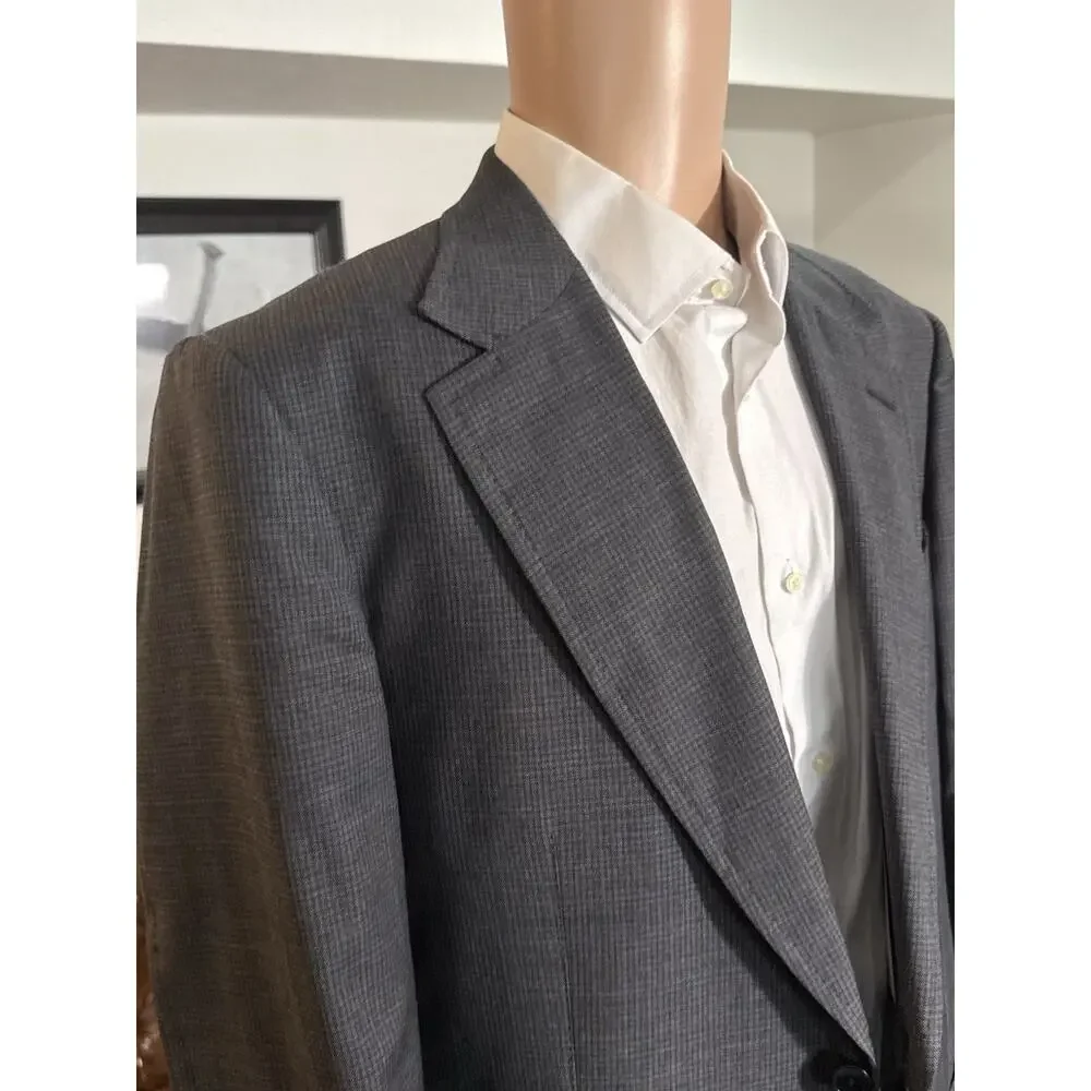 Tom Ford Gray Shelton Houndstooth Wool Sportcoat Blazer 52R Italy 42R US Men’s